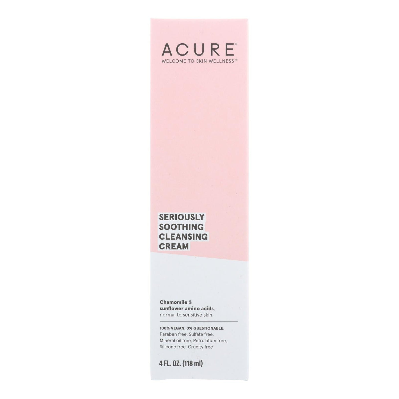 Acure - Sensitive Facial Cleanser - Peony Extract And Sunflower Amino Acids - 4 Fl Oz. | OnlyNaturals.us