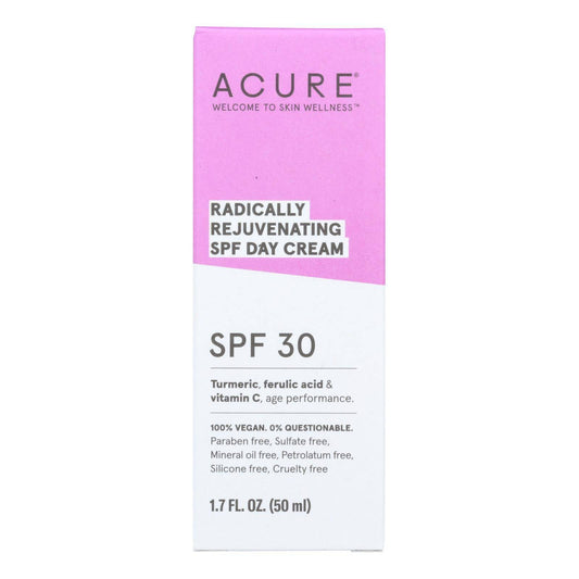 Acure - Spf 30 Day Cream - Radically Rejuvenating - 1.7 Fl Oz. | OnlyNaturals.us