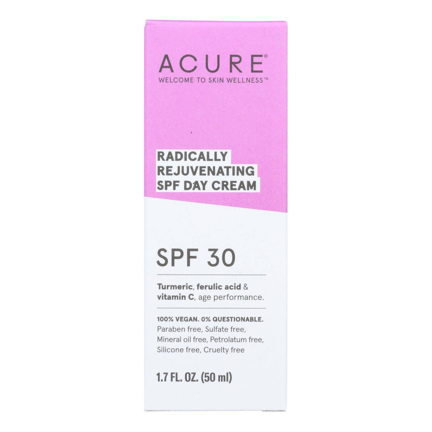 Acure - Spf 30 Day Cream - Radically Rejuvenating - 1.7 Fl Oz. | OnlyNaturals.us