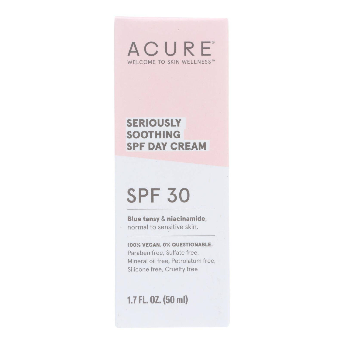 Acure - Spf 30 Day Cream - Seriously Soothing - 1.7 Fl Oz. | OnlyNaturals.us