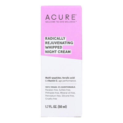Acure - Whipped Night Cream - Radically Rejuvenating - 1.7 Fl Oz. | OnlyNaturals.us