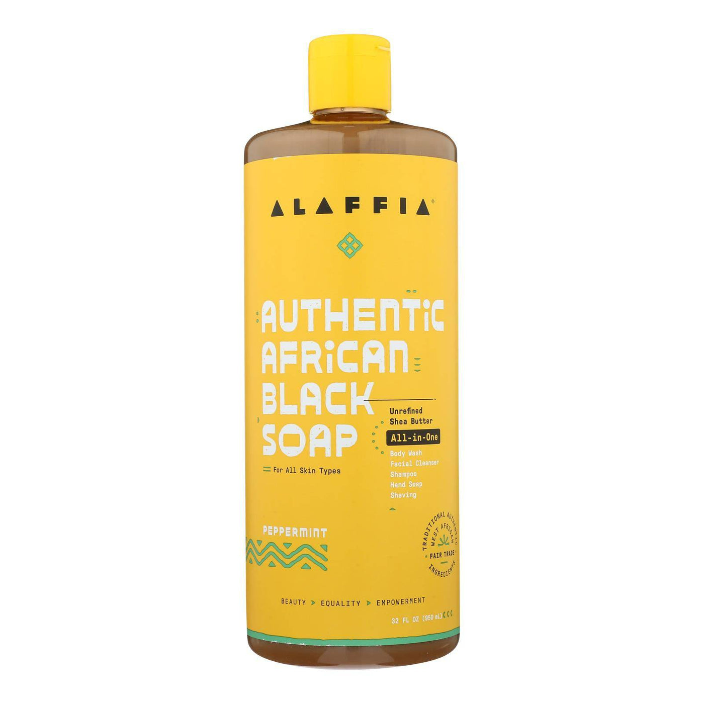 Alaffia - African Black Soap - Peppermint - 32 Fl Oz. | OnlyNaturals.us
