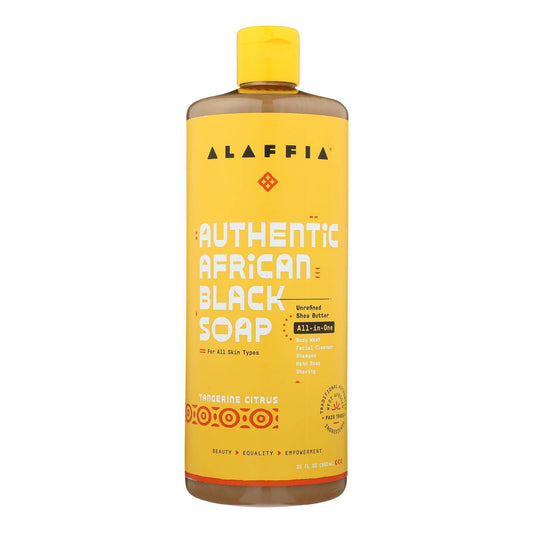 Alaffia - African Black Soap - Tangerine Citrus - 32 Fl Oz. | OnlyNaturals.us