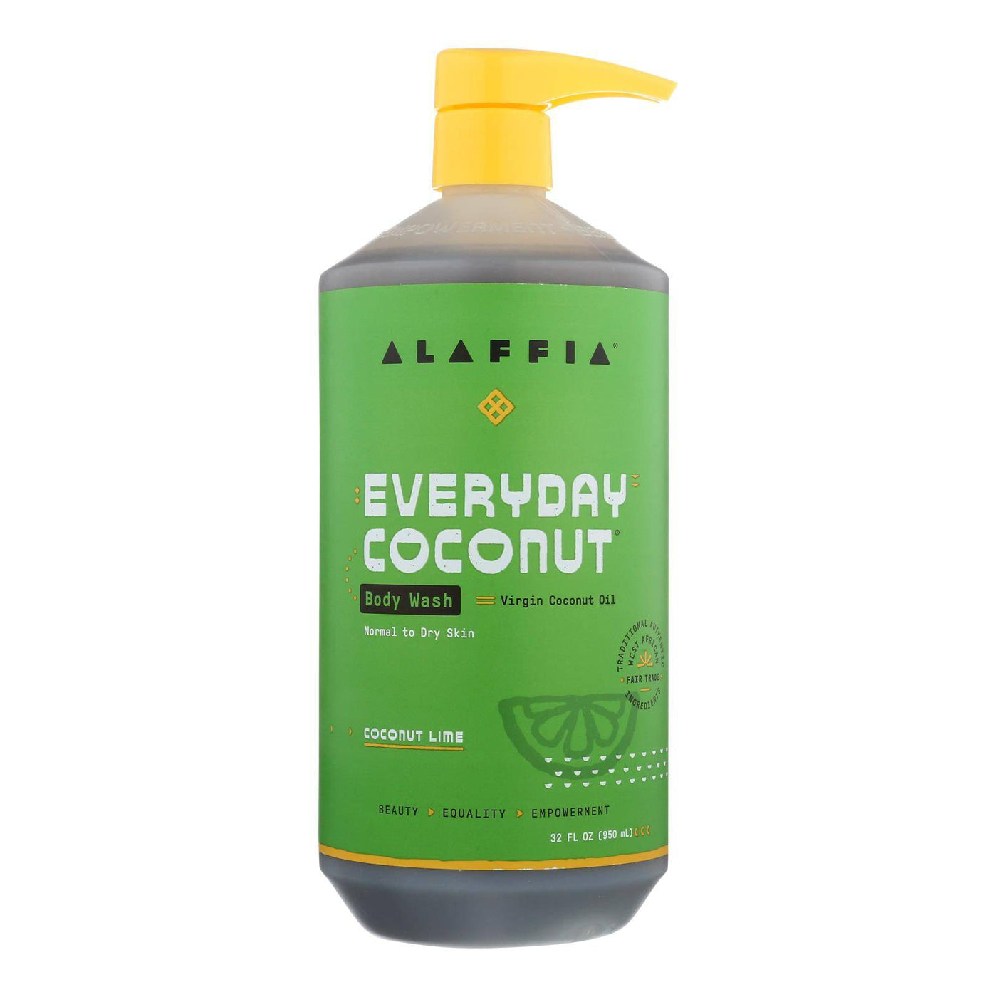 Alaffia - Everyday Body Wash - Coconut Lime - 32 Fl Oz. | OnlyNaturals.us