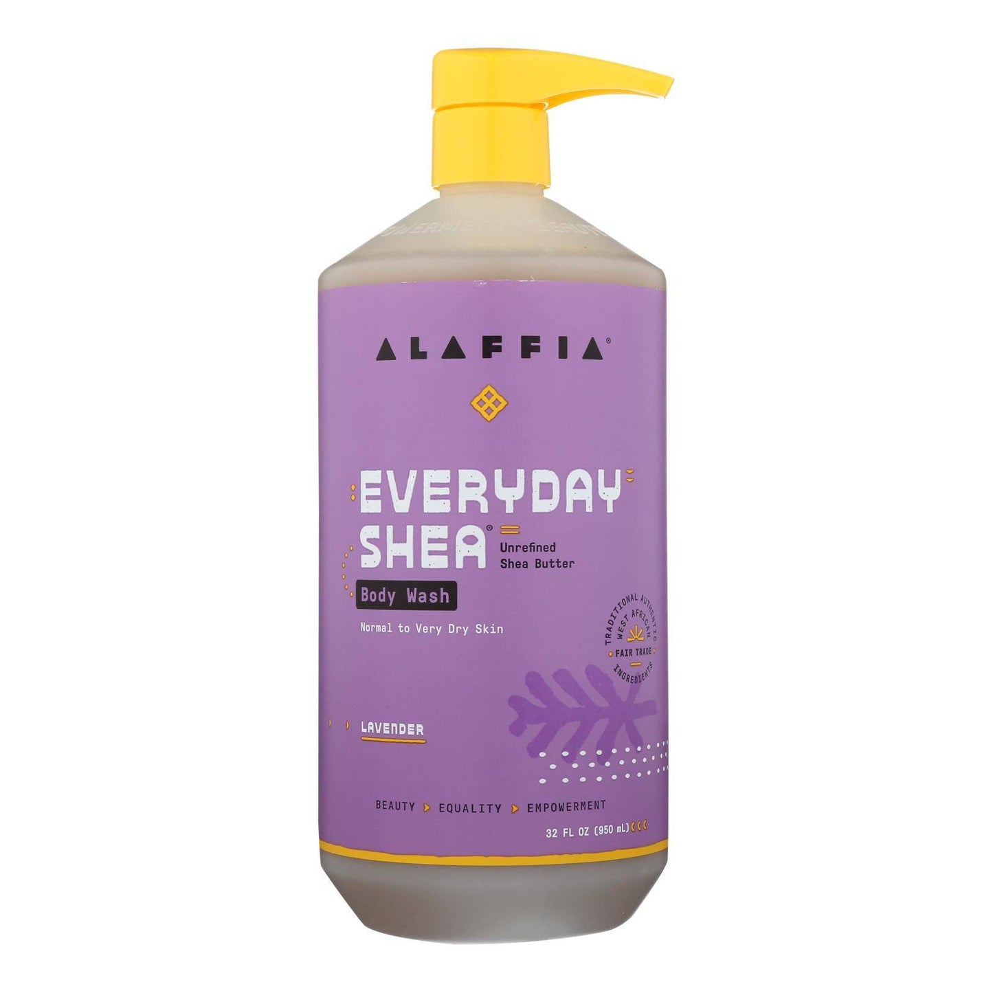 Alaffia - Everyday Body Wash - Shea Lavender - 32 Oz. | OnlyNaturals.us
