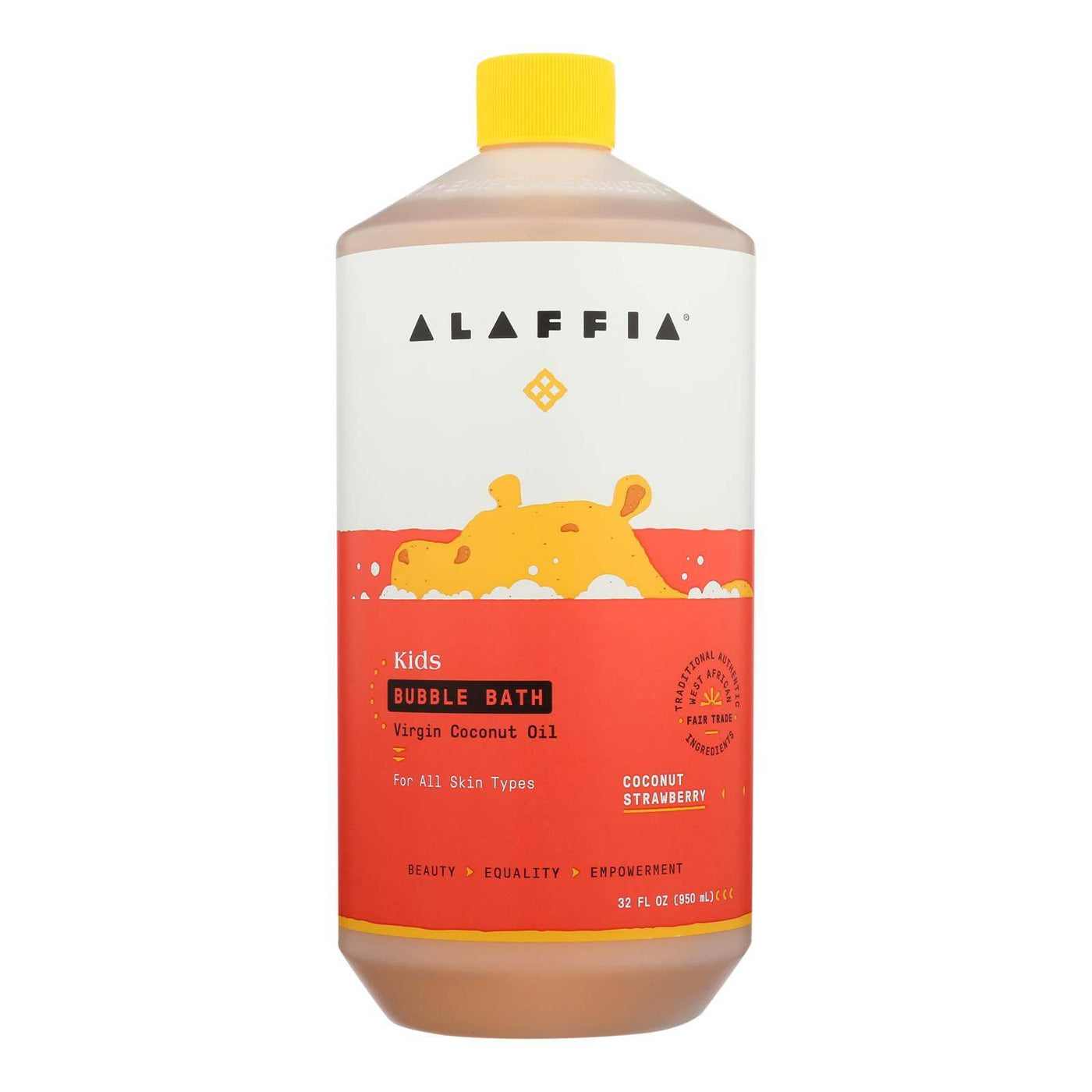 Alaffia - Everyday Bubble Bath - Coconut Strawberry - 32 Fl Oz. | OnlyNaturals.us
