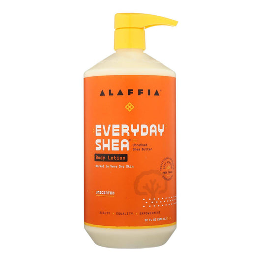 Alaffia - Everyday Lotion - Shea Unscented - 32 Oz. | OnlyNaturals.us
