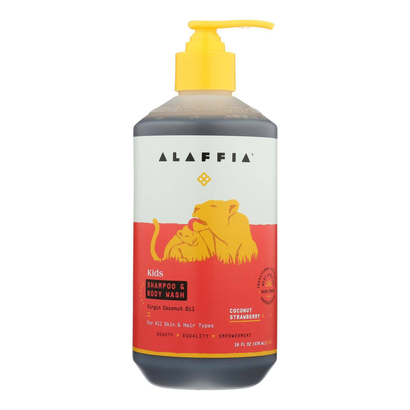 Alaffia - Everyday Shampoo And Body Wash - Coconut Strawberry - 16 Fl Oz. | OnlyNaturals.us