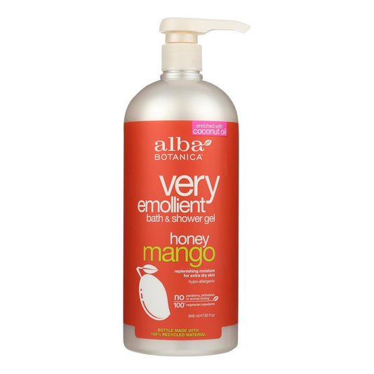 Buy Alba Botanica - Very Emollient Bath And Shower Gel - Honey Mango - 32 Fl Oz  at OnlyNaturals.us