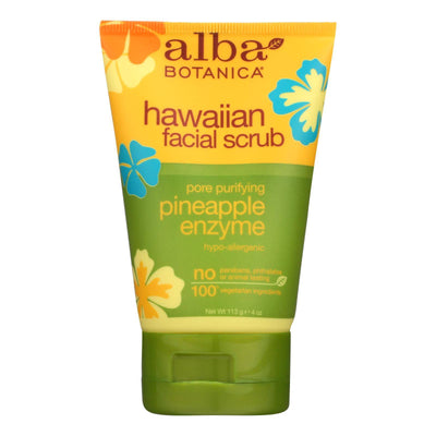 Alba Botanica - Hawaiian Pineapple Enzyme Facial Scrub - 4 Fl Oz | OnlyNaturals.us