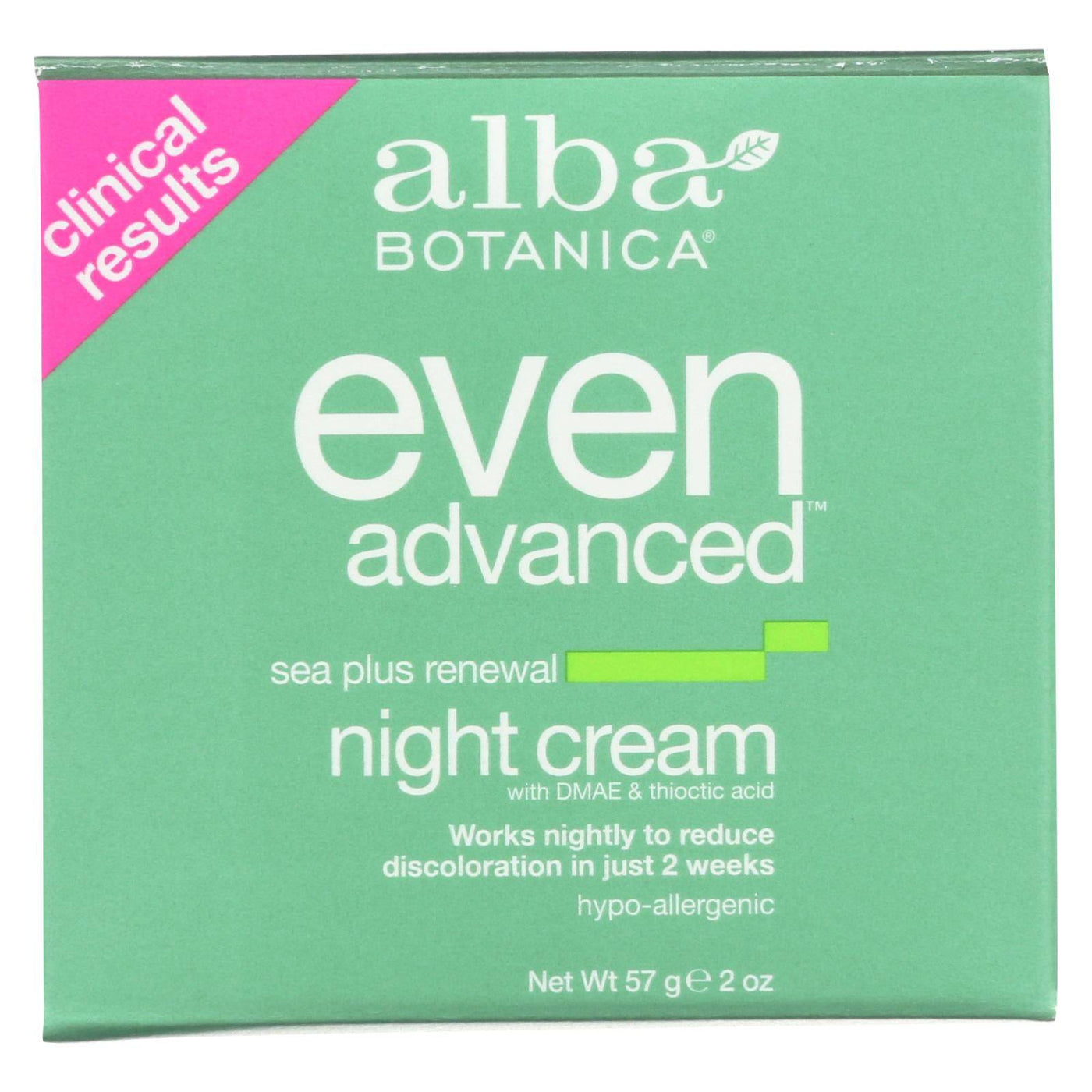 Buy Alba Botanica - Natural Even Advanced Sea Plus Renewal Night Cream - 2 Oz  at OnlyNaturals.us