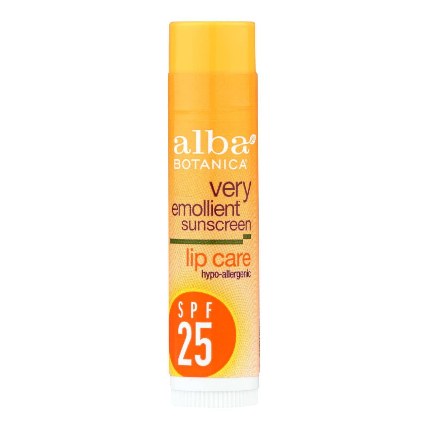 Alba Botanica - Very Emollient Sunblock Lipcare Spf 25 - 0.15 Oz - Case Of 24 | OnlyNaturals.us