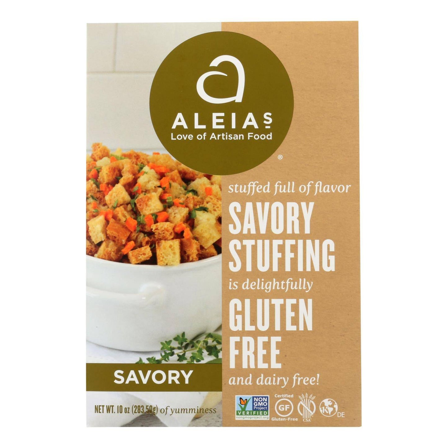 Buy Aleia's - Gluten Free Stuffing Mix - Savory - Case Of 6 - 10 Oz  at OnlyNaturals.us