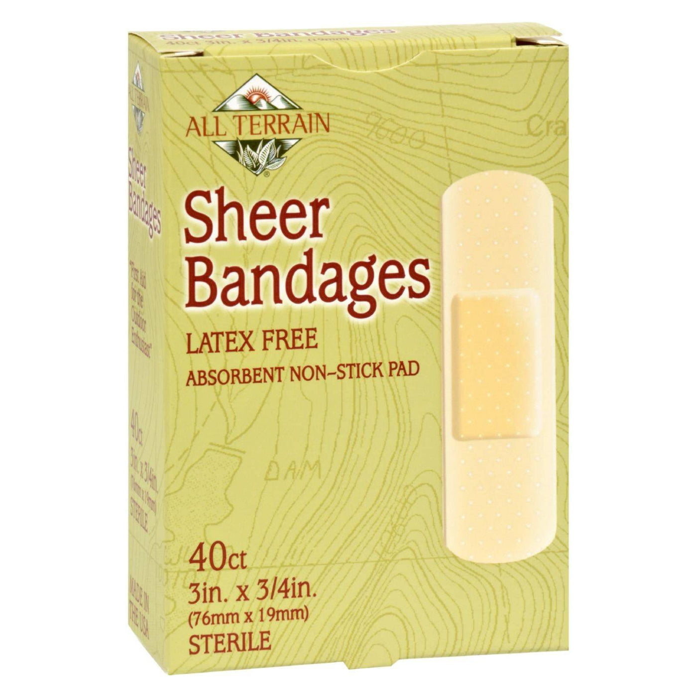 All Terrain - Bandages - Sheer - 3-4 In X 3 In - 40 Ct | OnlyNaturals.us