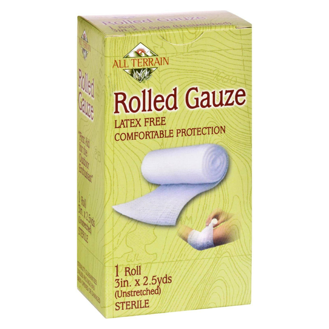 All Terrain - Gauze - Rolled - 3 Inches X 2.5 Yards - 1 Roll | OnlyNaturals.us