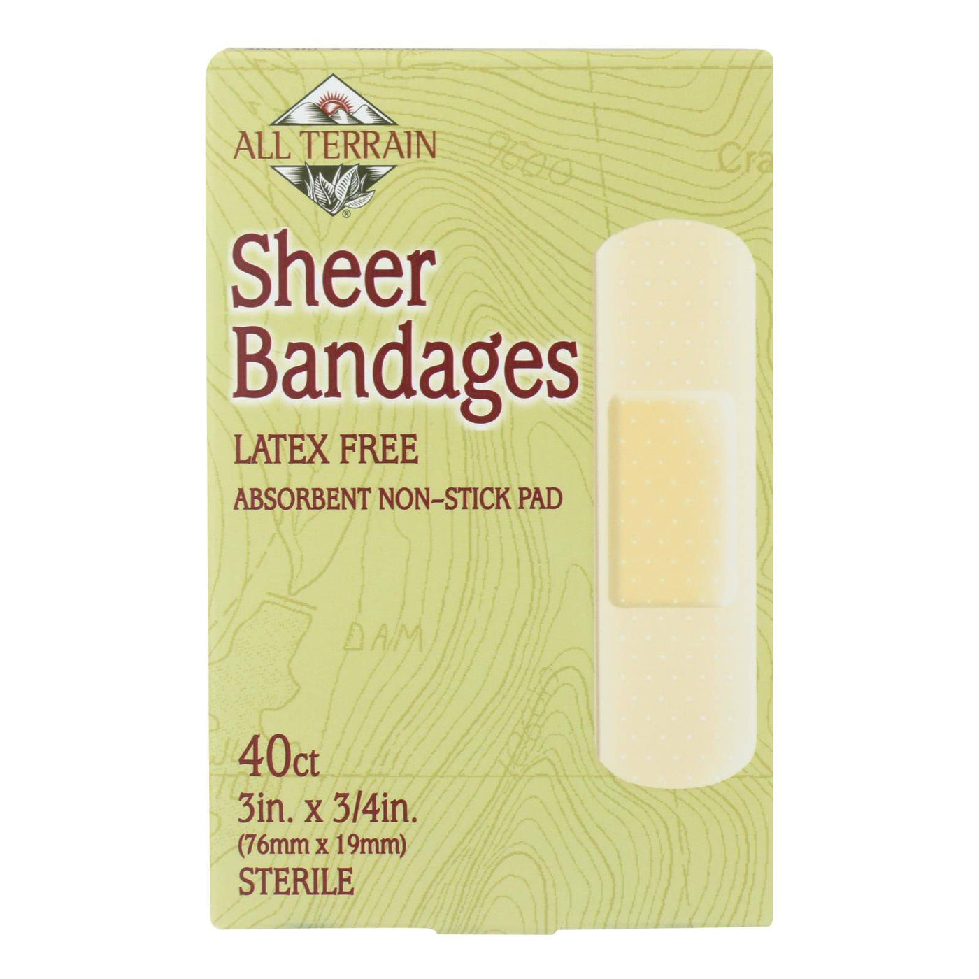 All Terrain - Bandages - Sheer - 3-4 In X 3 In - 40 Ct | OnlyNaturals.us