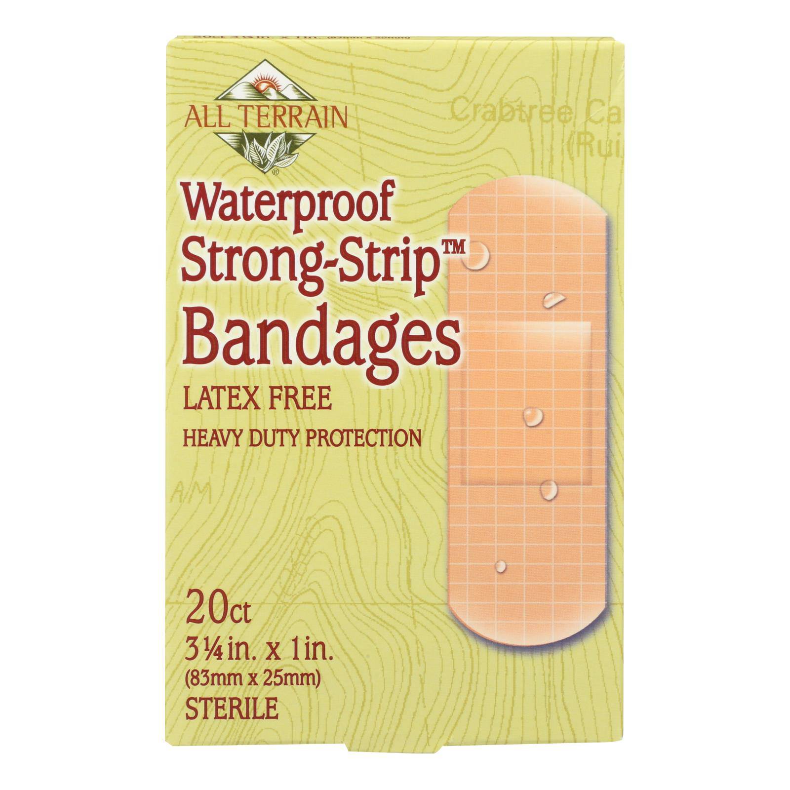 All Terrain - Bandages - Waterproof Strong Strip 1 Inch - 20 Count | OnlyNaturals.us