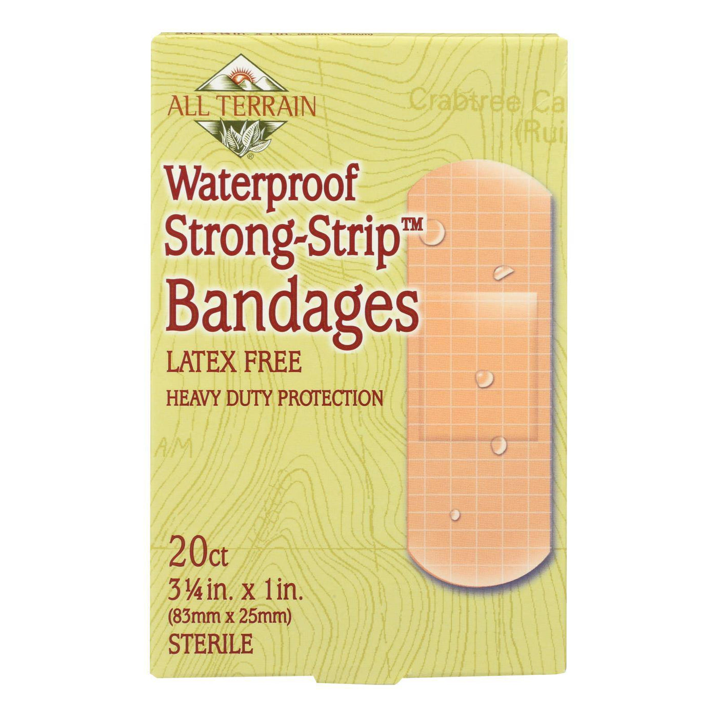 All Terrain - Bandages - Waterproof Strong Strip 1 Inch - 20 Count | OnlyNaturals.us