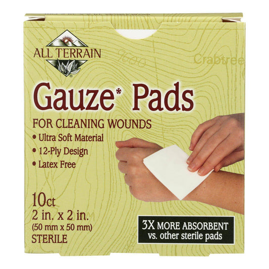 All Terrain - Gauze Pads Latex Free - 10 Pads | OnlyNaturals.us
