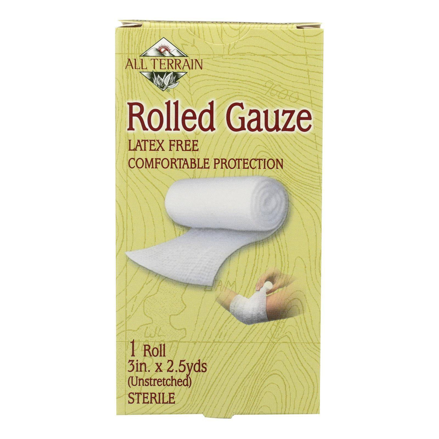 All Terrain - Gauze - Rolled - 3 Inches X 2.5 Yards - 1 Roll | OnlyNaturals.us