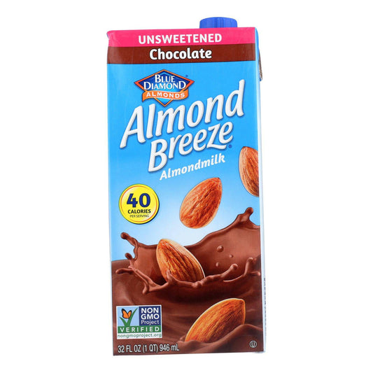 Almond Breeze - Almond Milk - Unsweetened Chocolate - Case Of 12 - 32 Fl Oz. | OnlyNaturals.us