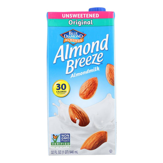 Almond Breeze - Almond Milk - Unsweetened Original - Case Of 12 - 32 Fl Oz. | OnlyNaturals.us