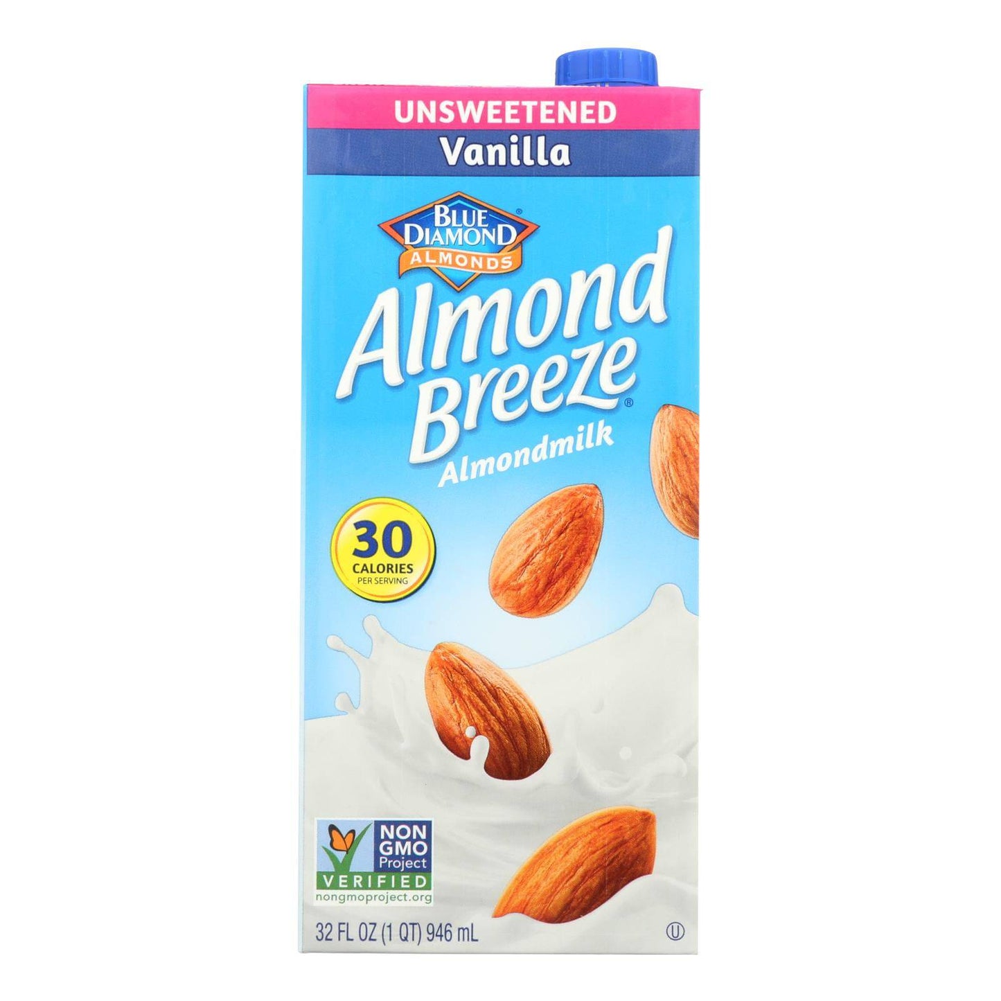 Almond Breeze - Almond Milk - Unsweetened Vanilla - Case Of 12 - 32 Fl Oz. | OnlyNaturals.us