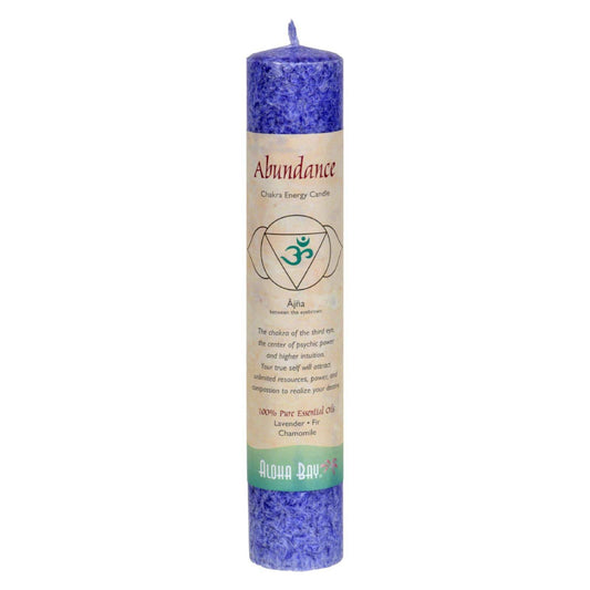 Aloha Bay - Chakra Pillar Candle Abundance Indigo - 1 Candle | OnlyNaturals.us