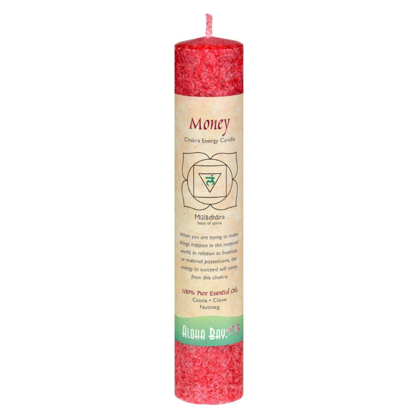 Aloha Bay - Chakra Pillar Candle - Red - 8" | OnlyNaturals.us