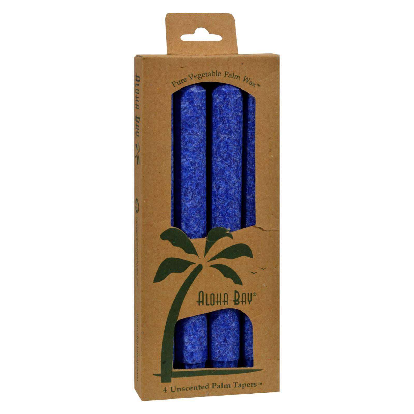 Buy Aloha Bay - Palm Tapers - Royal Blue - 4 Candles  at OnlyNaturals.us