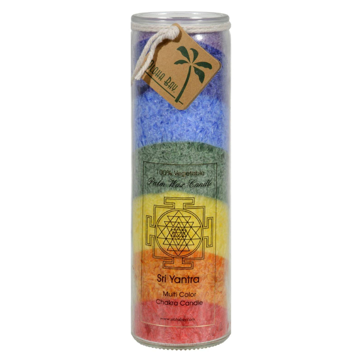Buy Aloha Bay - Unscented Chakra Jar Rainbow Sri Yantra 7 Color - 1 Candle  at OnlyNaturals.us