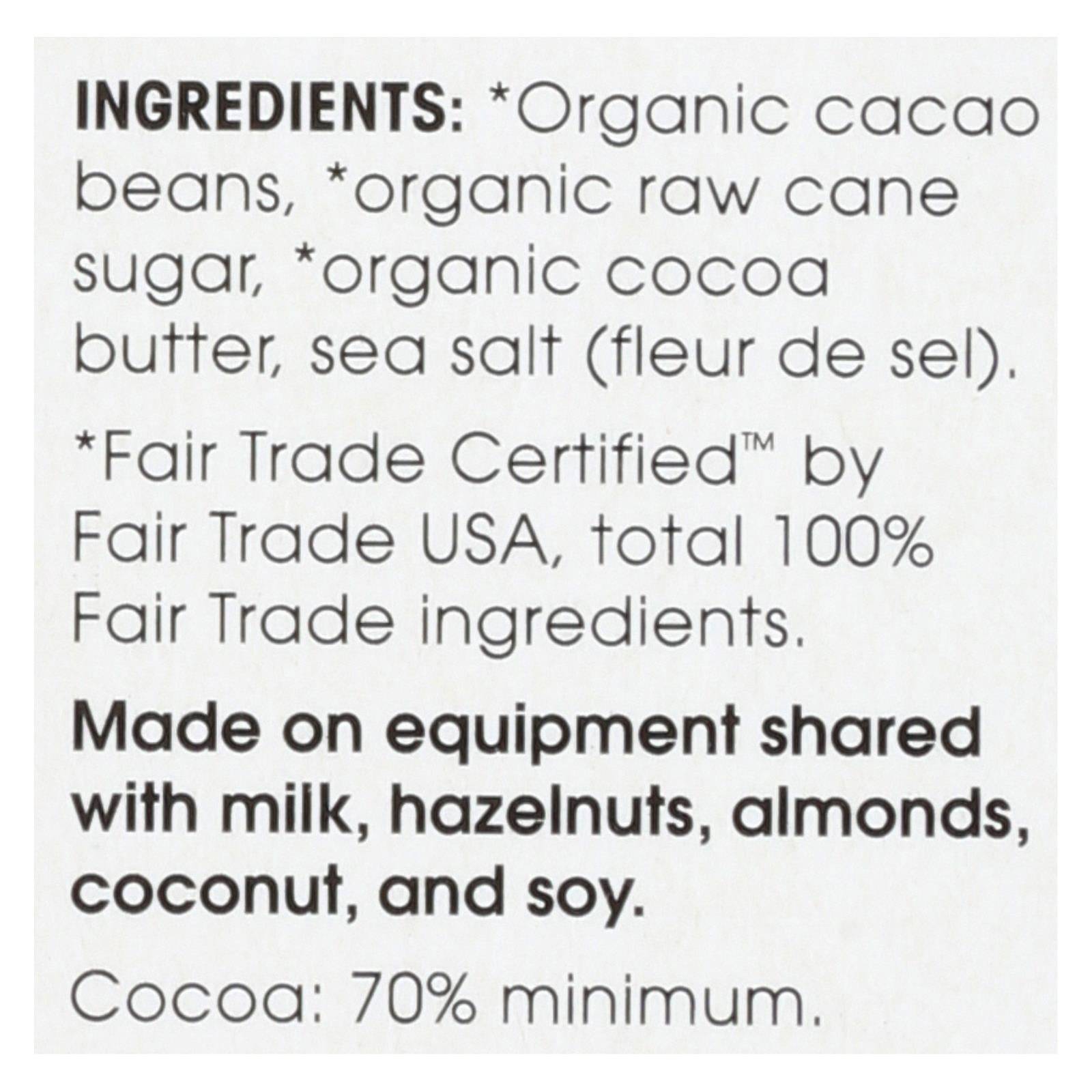Alter Eco Americas Organic Chocolate Bar - Deep Dark Sea Salt - 2.82 Oz Bars - Case Of 12 | OnlyNaturals.us