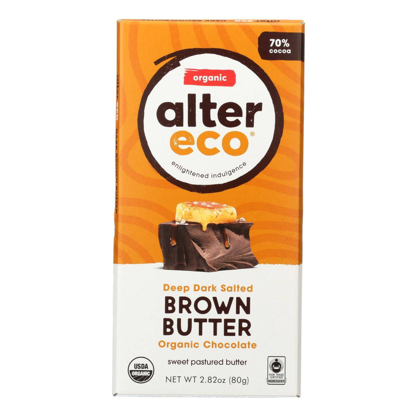 Alter Eco Americas Chocolate - Organic - Dark Salted Brown Butter - 2.82 Oz - Case Of 12 | OnlyNaturals.us