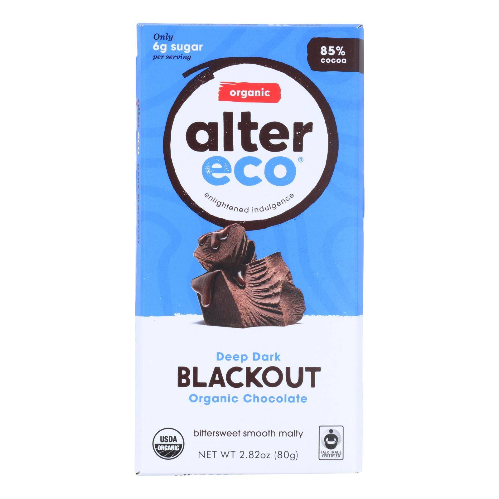 Buy Alter Eco Americas Organic Chocolate Bar - Dark Blackout - 2.82 Oz Bars - Case Of 12  at OnlyNaturals.us