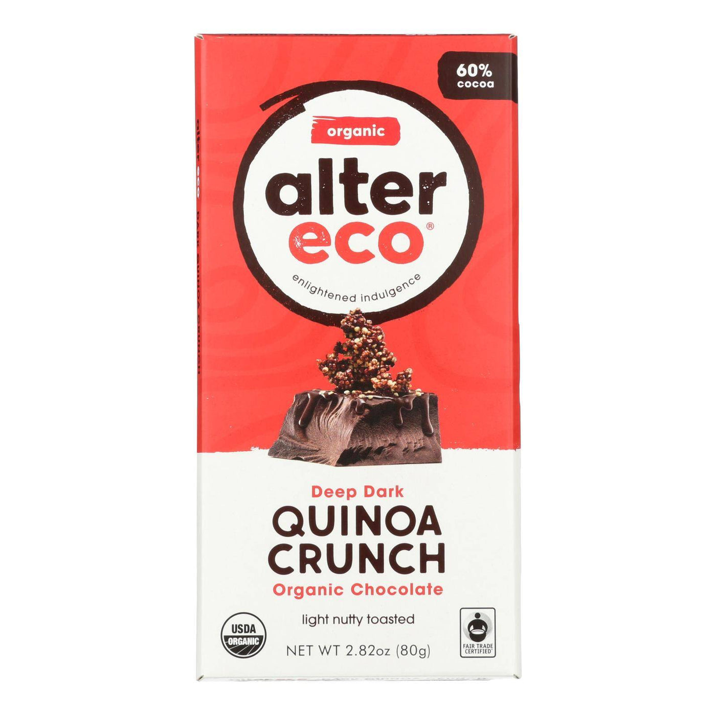 Buy Alter Eco Americas Organic Chocolate Bar - Dark Quinoa - 2.82 Oz Bars - Case Of 12  at OnlyNaturals.us
