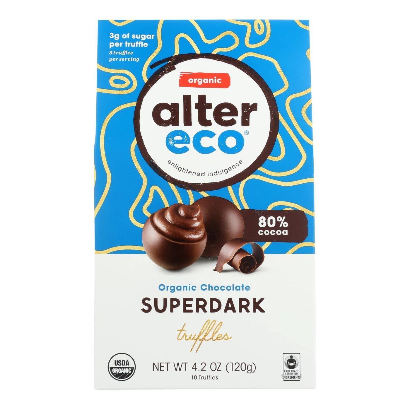 Alter Eco - Truffle Spr Dark Chocolate - Case Of 8 - 4.2 Oz | OnlyNaturals.us