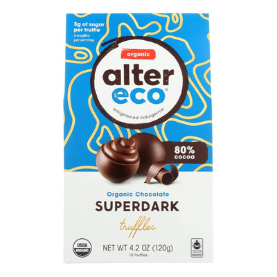 Alter Eco - Truffle Spr Dark Chocolate - Case Of 8 - 4.2 Oz | OnlyNaturals.us