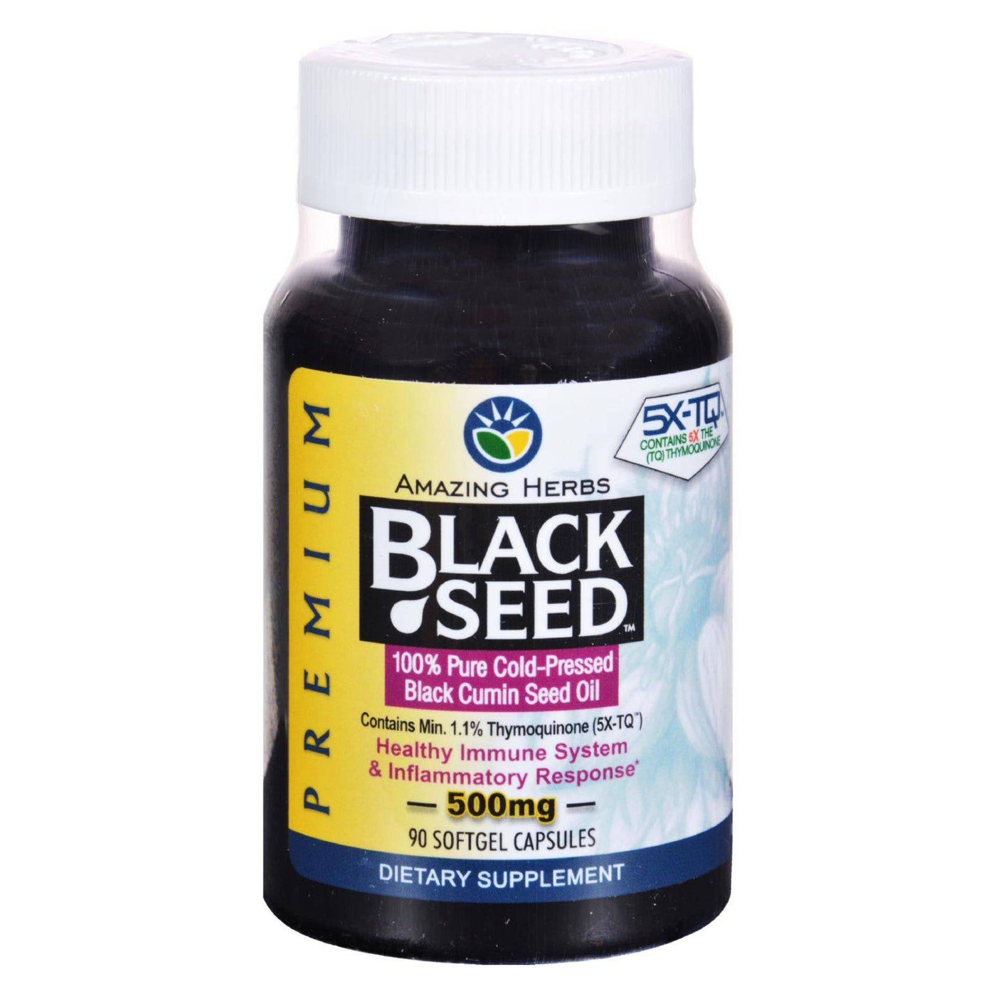 Amazing Herbs - Black Seed Black Cumin Seed Oil - 90 Softgels | OnlyNaturals.us