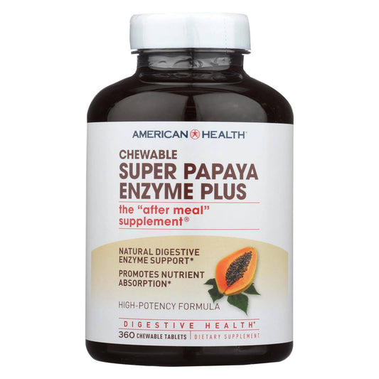 American Health - Super Papaya Enzyme Plus Chewable - 360 Chewable Tablets | OnlyNaturals.us