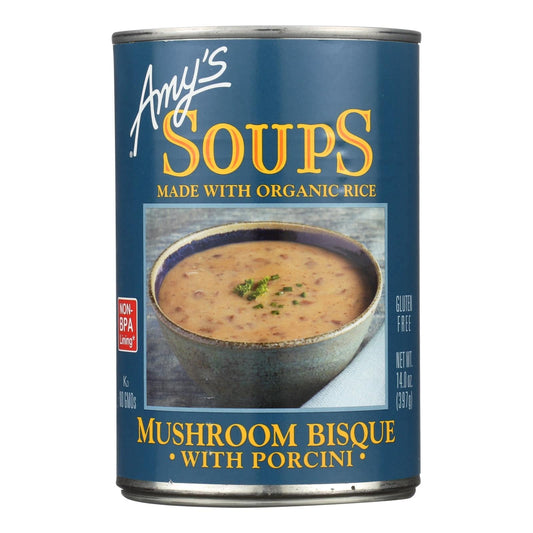 Buy Amy's - Mushroom Bisque With Porcini - Case Of 12 - 14 Oz  at OnlyNaturals.us
