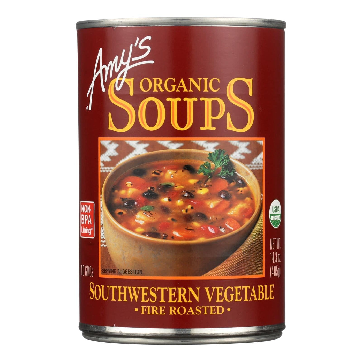 Amy's - Organic Fire Roasted Southwestern Vegetable Soup - Case Of 12 - 14.3 Oz | OnlyNaturals.us