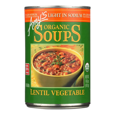 Buy Amy's - Organic Lentil Vegetable Soup - Low Sodium - Case Of 12 - 14.5 Oz  at OnlyNaturals.us
