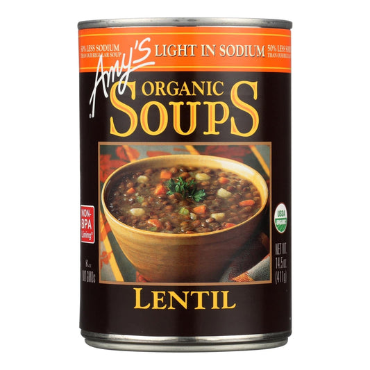 Buy Amy's - Organic Low Sodium Lentil Soup - Case Of 12 - 14.5 Oz  at OnlyNaturals.us