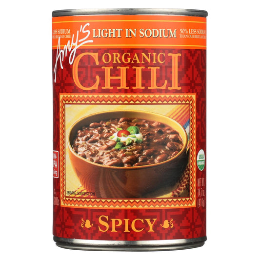 Amy's - Organic Low Sodium Spicy Chili - Case Of 12 - 14.7 Oz | OnlyNaturals.us