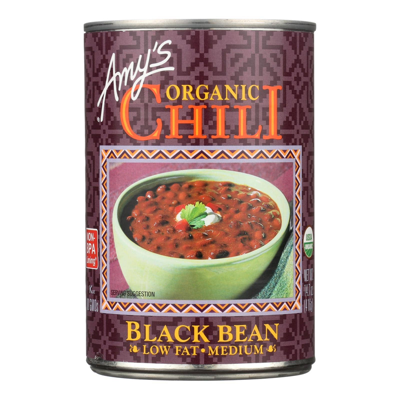 Buy Amy's - Organic Medium Black Bean Chili - Case Of 12 - 14.7 Oz  at OnlyNaturals.us