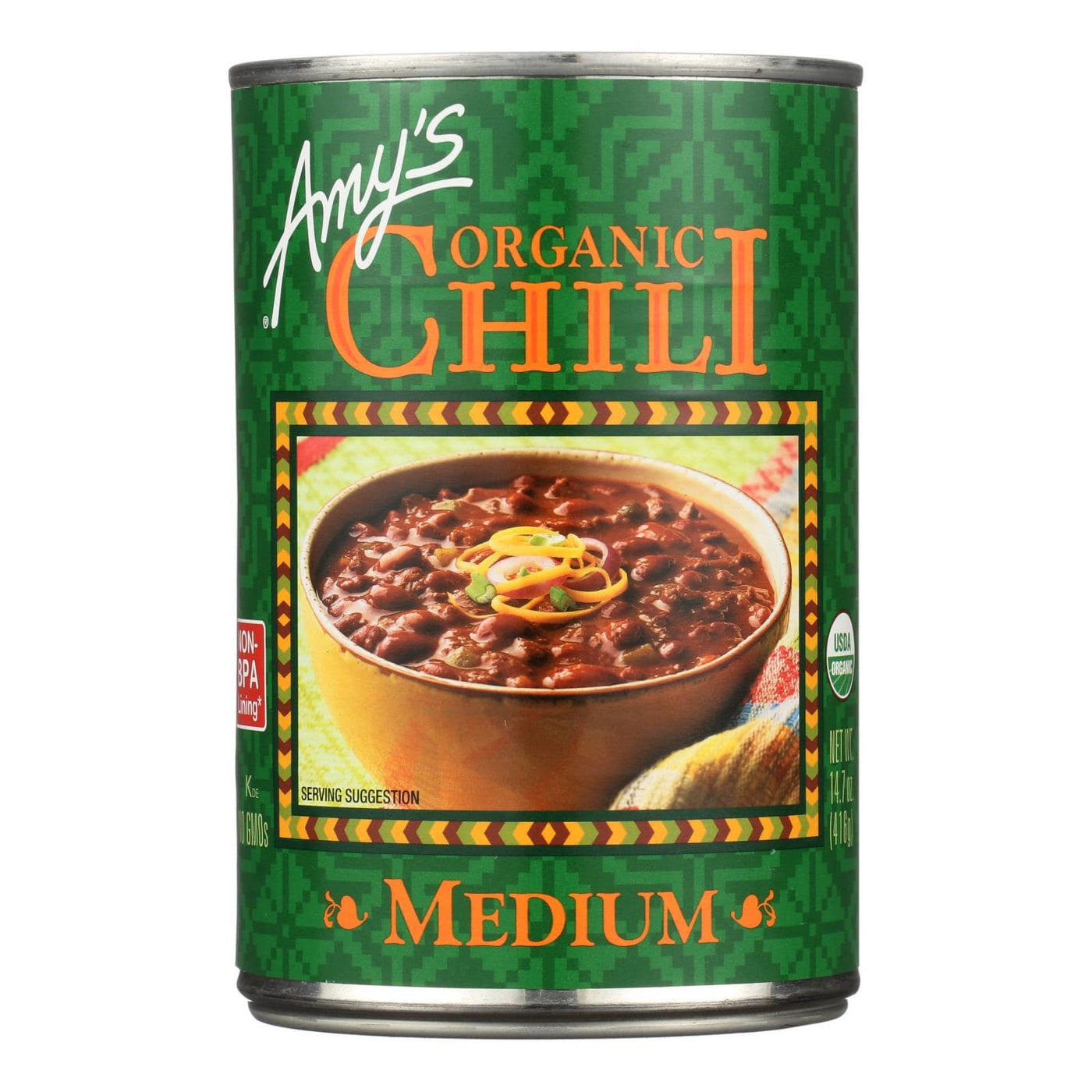 Buy Amy's - Organic Medium Chili - Case Of 12 - 14.7 Oz  at OnlyNaturals.us
