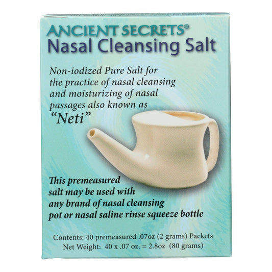Buy Ancient Secrets Nasal Cleansing Salt Packets - 40 Packets  at OnlyNaturals.us