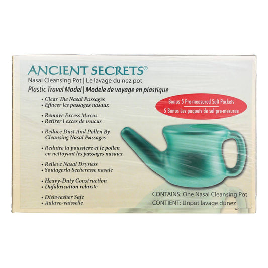 Buy Ancient Secrets Nasal Cleansing Neti Pot - Plastic - 1 Pot  at OnlyNaturals.us