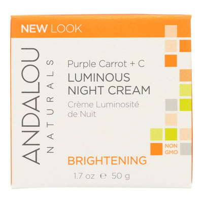 Buy Andalou Naturals Luminous Night Cream Purple Carrot + C - 1.7 Oz  at OnlyNaturals.us