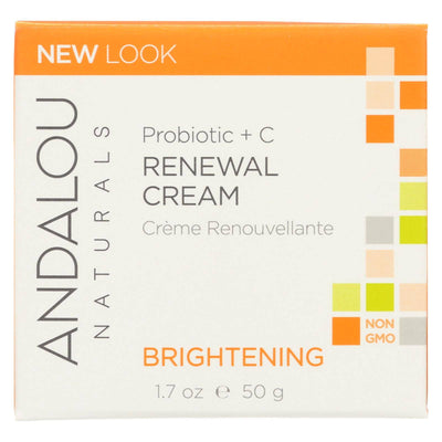 Buy Andalou Naturals Renewal Cream Brightening Probiotic Plus C - 1.7 Fl Oz  at OnlyNaturals.us